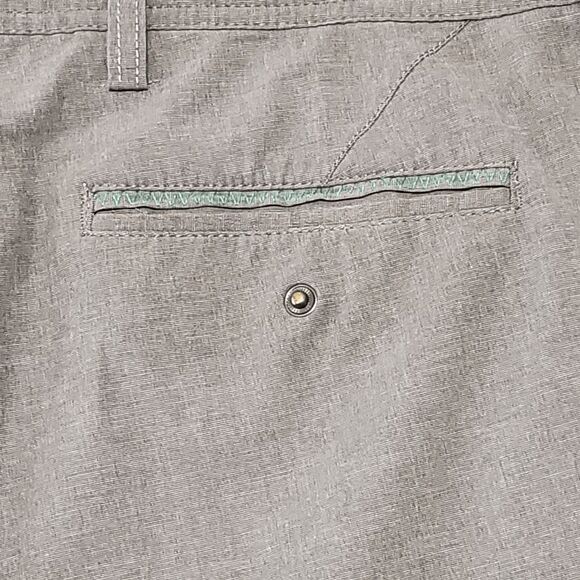 Linksoul Men's Flat Front Gray Shorts 34 - Picture 5 of 6